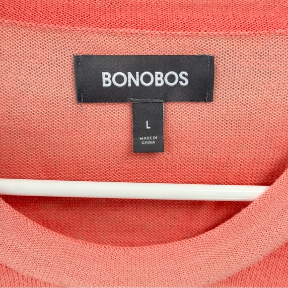 [NWT] Bonobos lightweight crewneck sweater, pastel orange/salmon, large - Picture 3 of 8